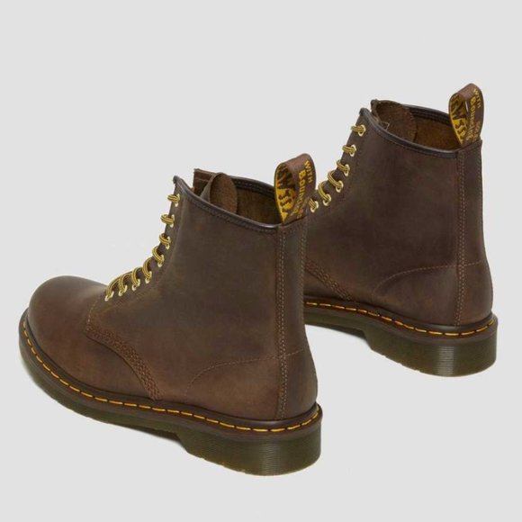 DR MARTENS 1460 CRAZY HORSE LEATHER LACE UP BOOTS - Picture 3 of 9